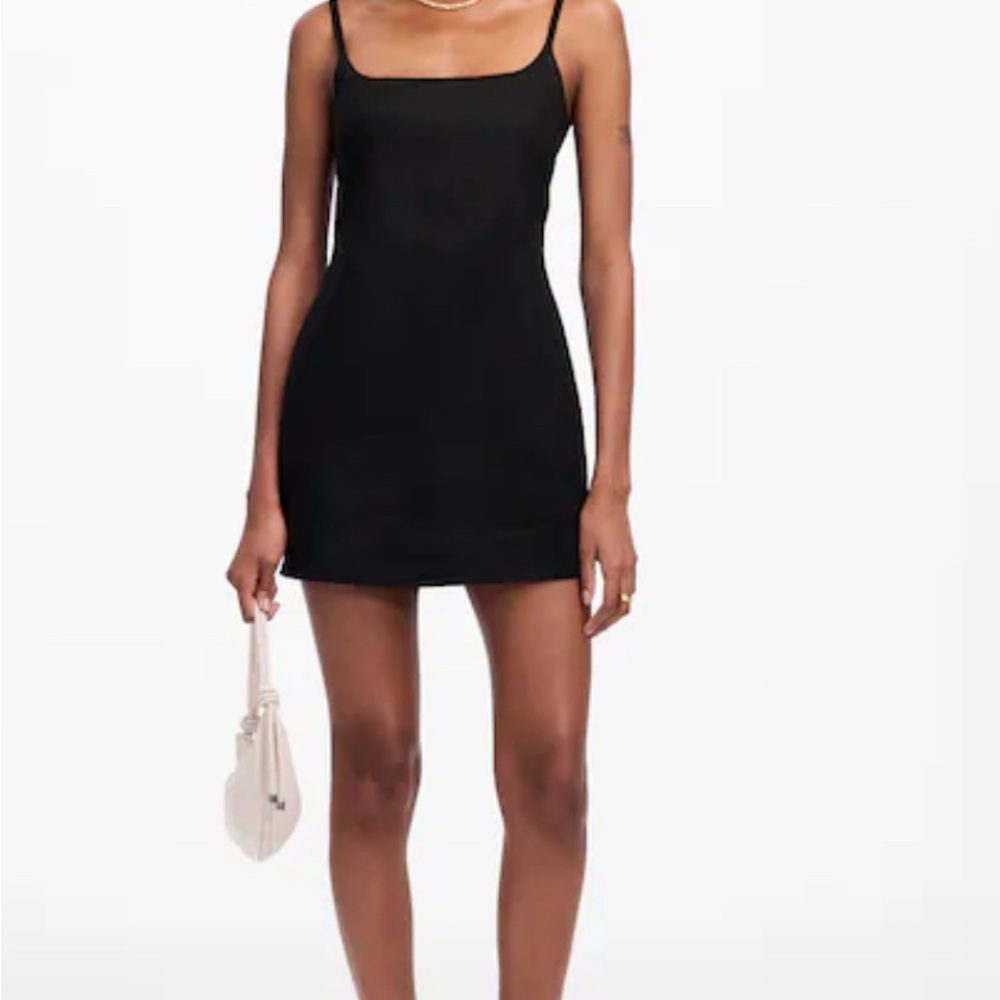 Madewell Squareneck Romper NWT. Size 6. Color Black. NWT